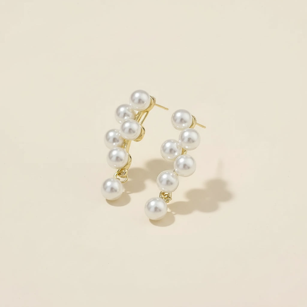 Temperamento de alta qualidade imitação de pérola brincos feminino nicho design personalidade elegante versátil moda jóias 5e153