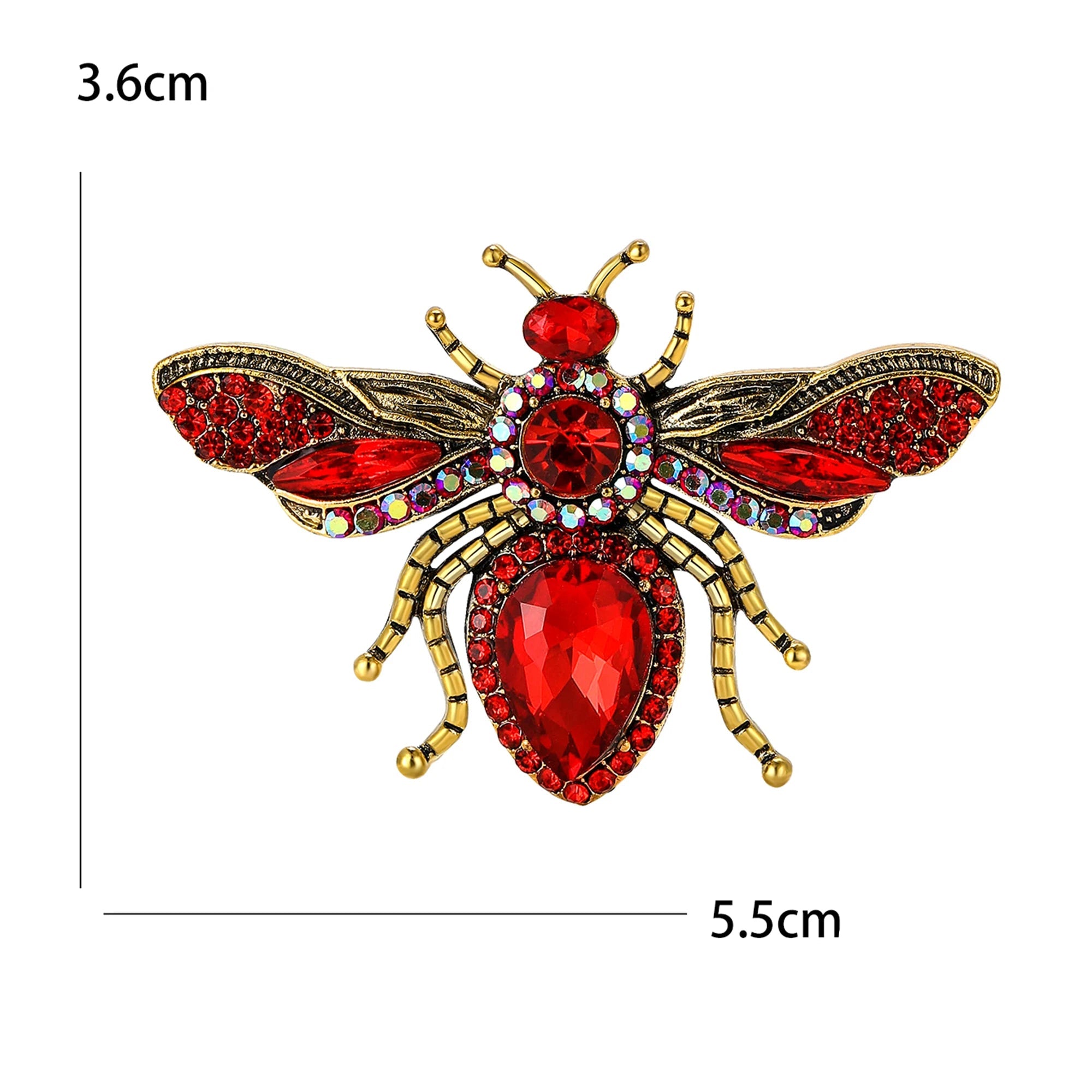 Clássico strass abelha broches para mulheres esmalte bug inseto pinos escritório festa amigo na moda presentes de ano novo jóias acessórios