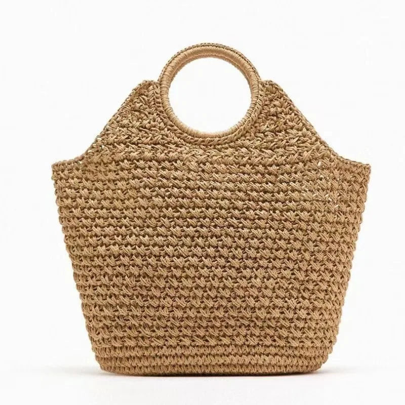 Marca tecido saco de embreagem luxo novo high-end beira-mar férias viagem grande capacidade palha feminina textura simples moda carteira