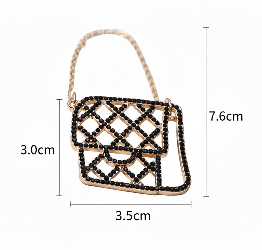 Broches de bolsa esmaltada para mulheres, bolsa feminina, banquete, festa, mochila, presentes, acessórios de joias