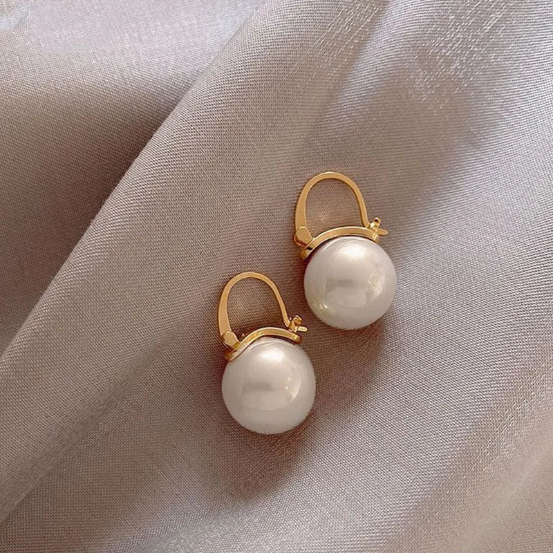 2022 novo bonito pérola studs hoop brincos para mulheres cor de ouro eardrop minimalista minúsculo huggies aros casamento moda jóias