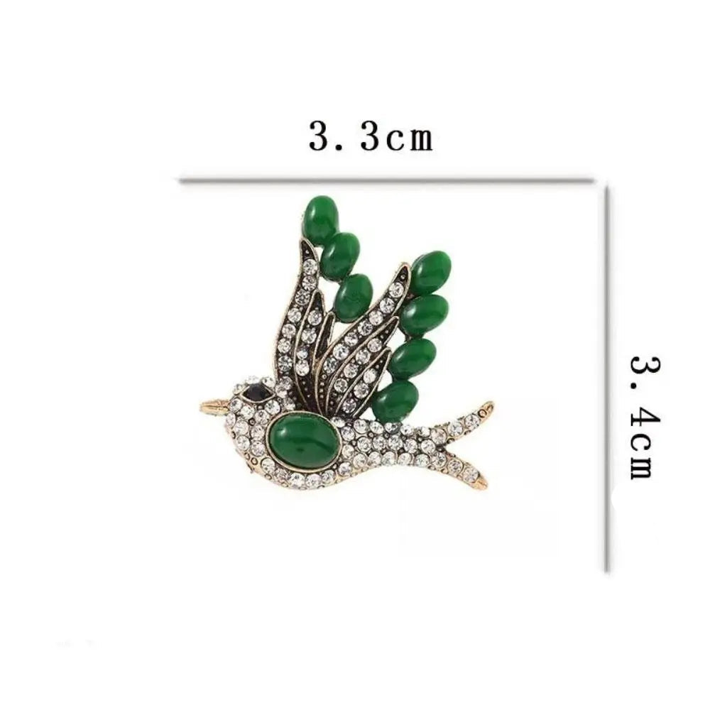 Broche Andorinha com Strass Design Elegante Feminino