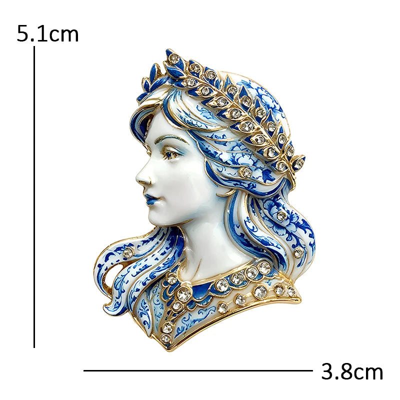 Broche Virgem Zodíaco com Strass e Design Elegante Feminino
