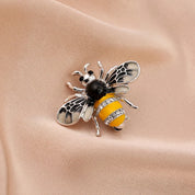 Skeds clássico vintage grande strass abelha broches pinos para mulheres luxo cristal inseto jóias terno roupas broche pino emblemas
