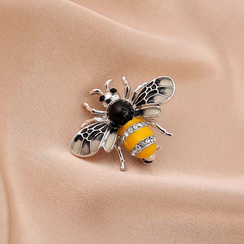 Skeds clássico vintage grande strass abelha broches pinos para mulheres luxo cristal inseto jóias terno roupas broche pino emblemas