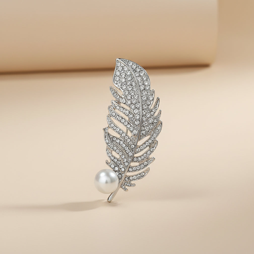 Mulheres meninas penas strass broches jóias roupas terno pinos acessórios