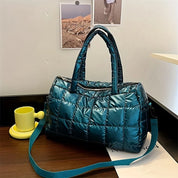 Bolsa de viagem acolchoada de cor sólida acolchoada – durável, portátil e elegante – perfeita para esportes, trabalho e uso diário