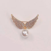 Casaco jóias acessórios colar anti explosão broche excelente cristal asa broches qualidade liga pérolas borla broche fivelas