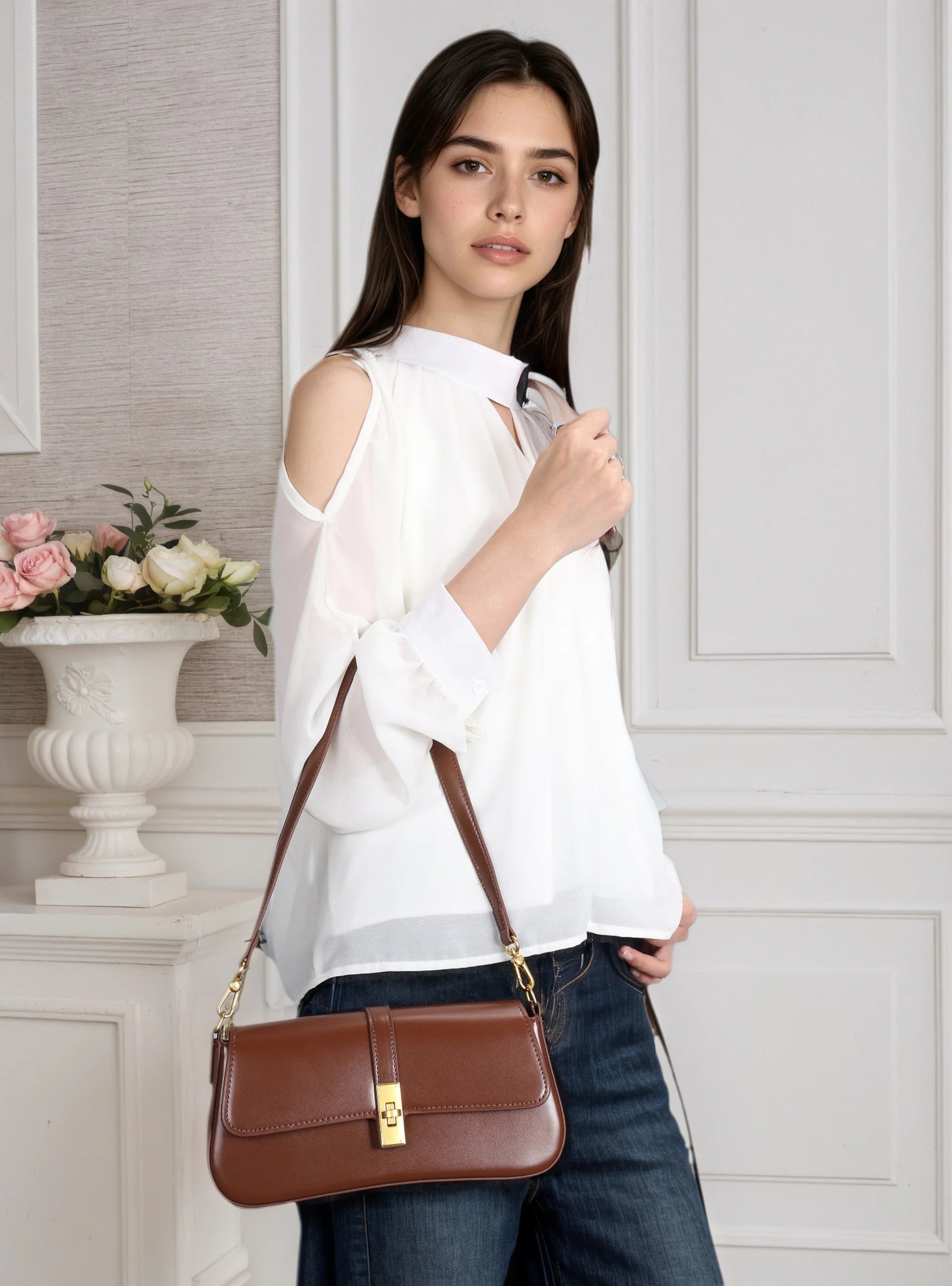 Bolsa de ombro feminina de couro de luxo designer de couro genuíno crossbody sacos quadrados de alta qualidade moda feminina bolsa