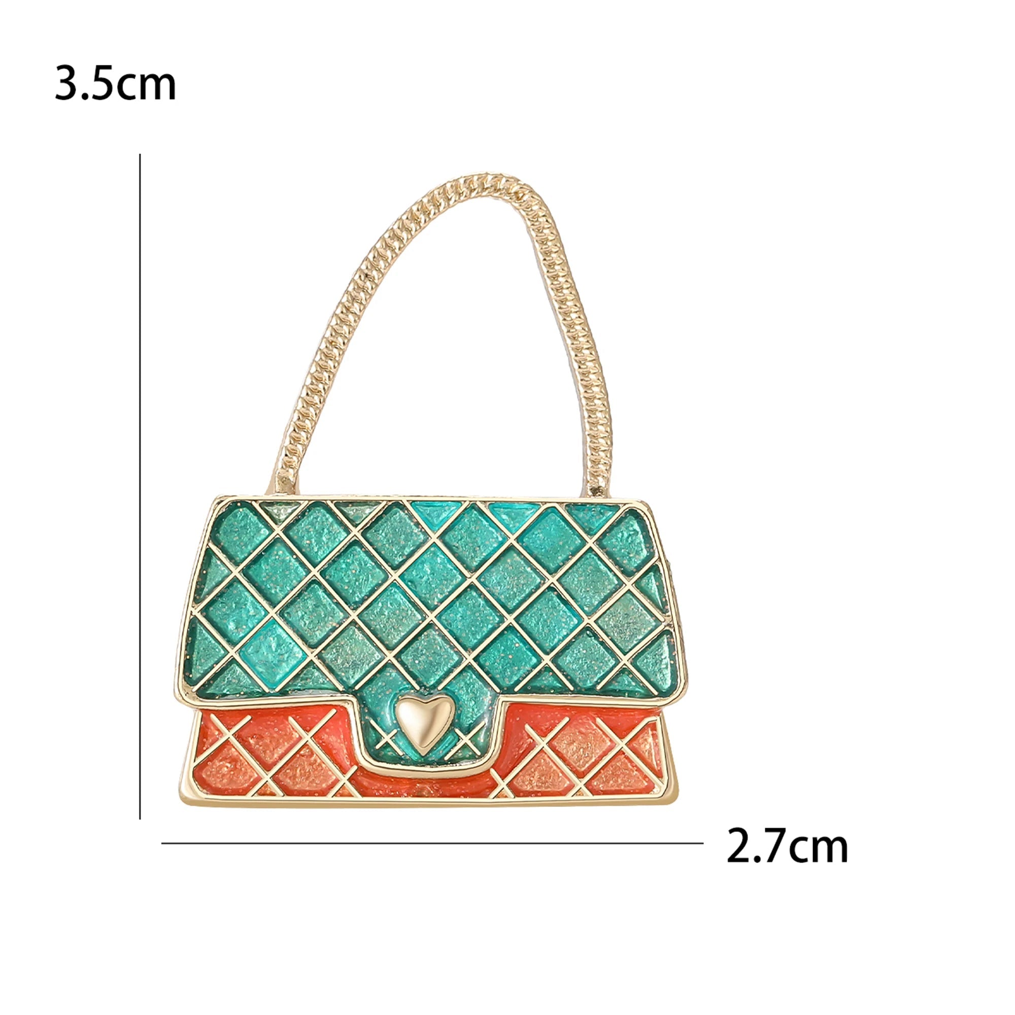 Broches de bolsa esmaltada para mulheres, bolsa feminina, banquete, festa, mochila, presentes, acessórios de joias