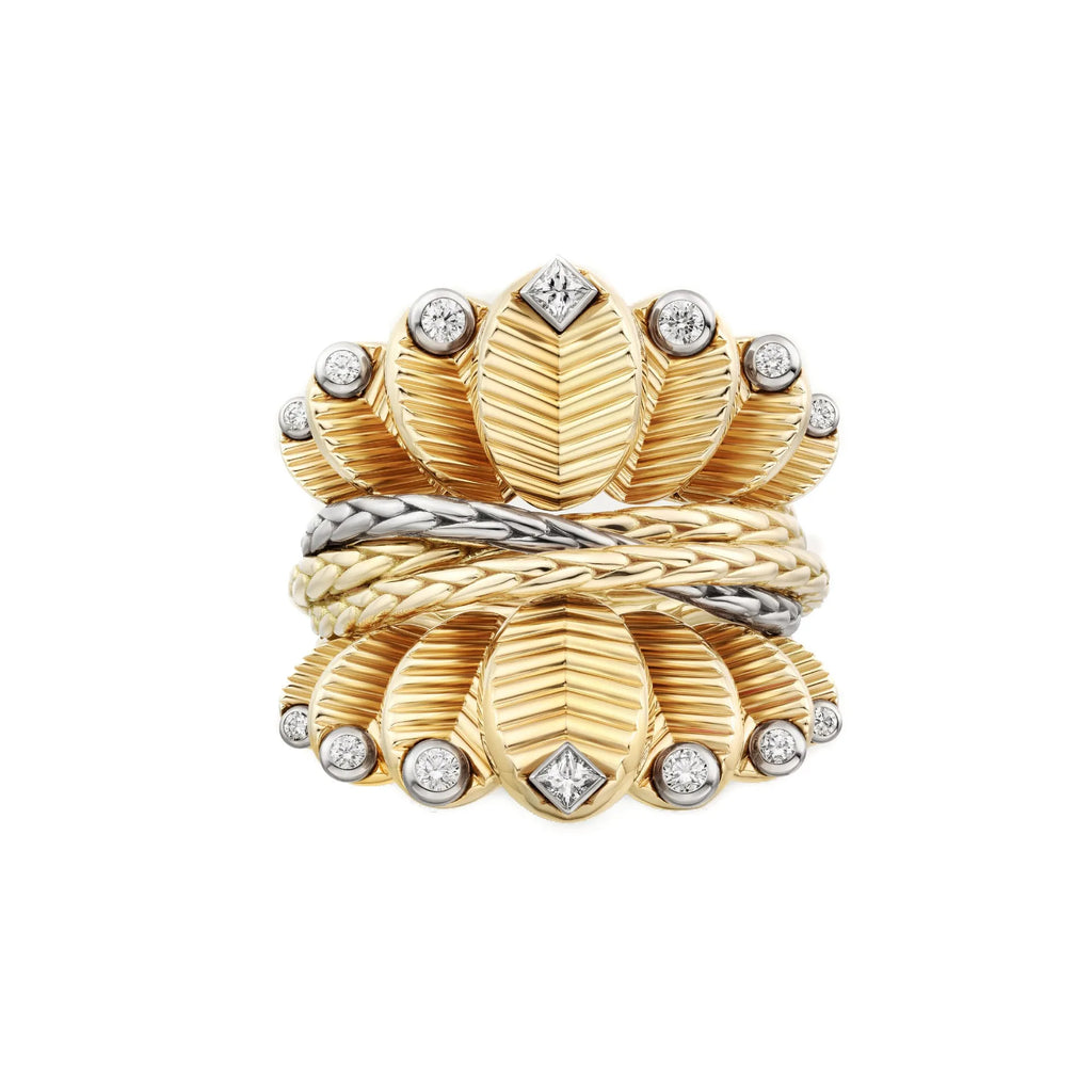 Design de inspiração cameo retro folha pena anéis para mulheres estilo tribunal requintado anel de luxo encantos banquete jóias presente