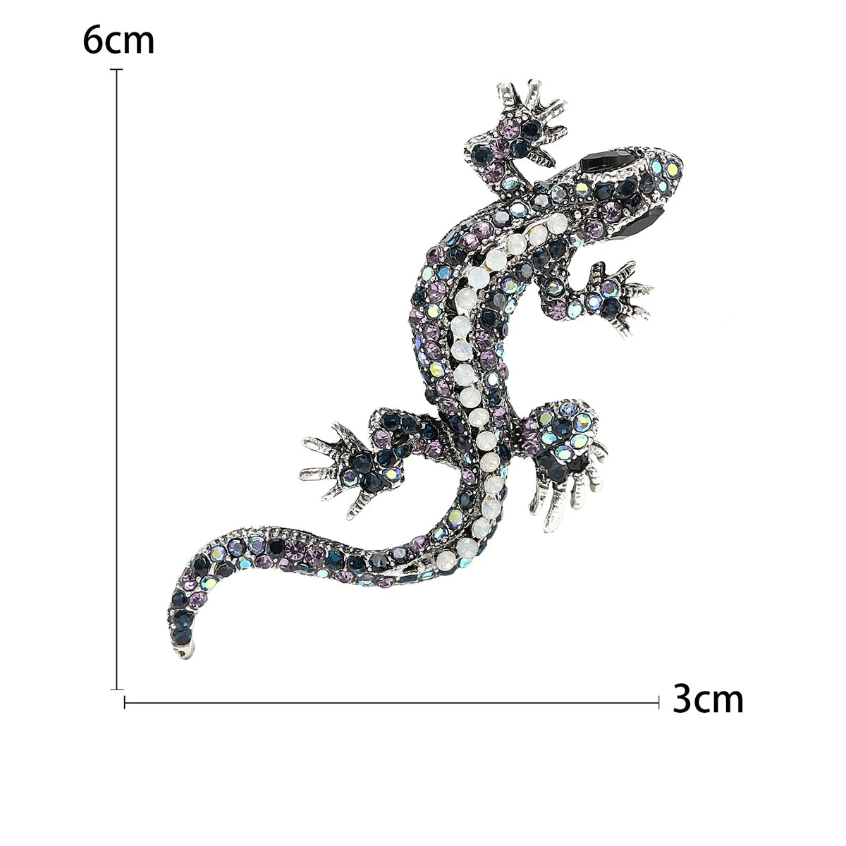 Broche Lagartixa com Strass - Elegância e Estilo