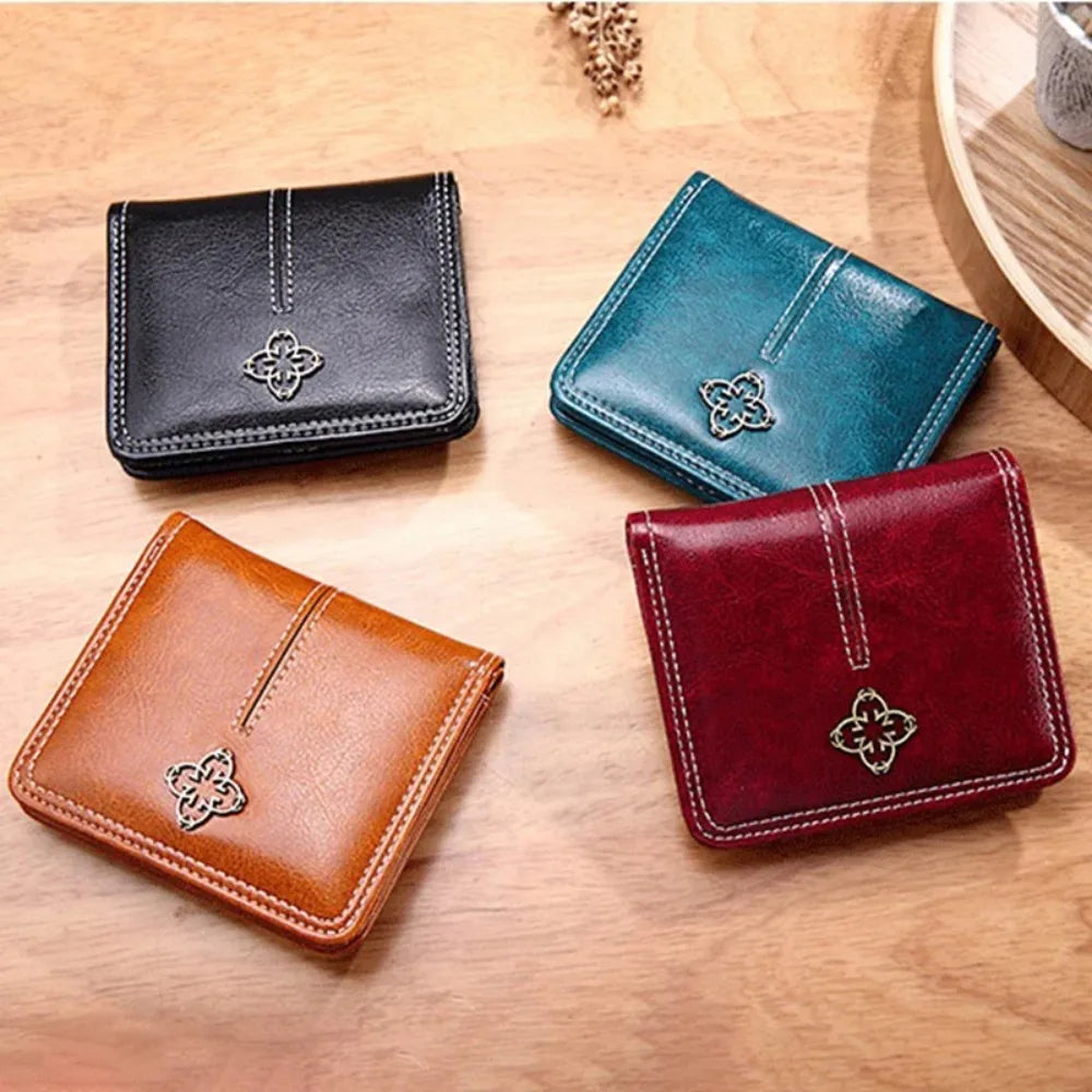 Carteiras femininas de couro PU 	 Bolsas curtas com zíper moeda carteira titular do cartão de crédito designer de luxo pequenas bolsas para mulheres
