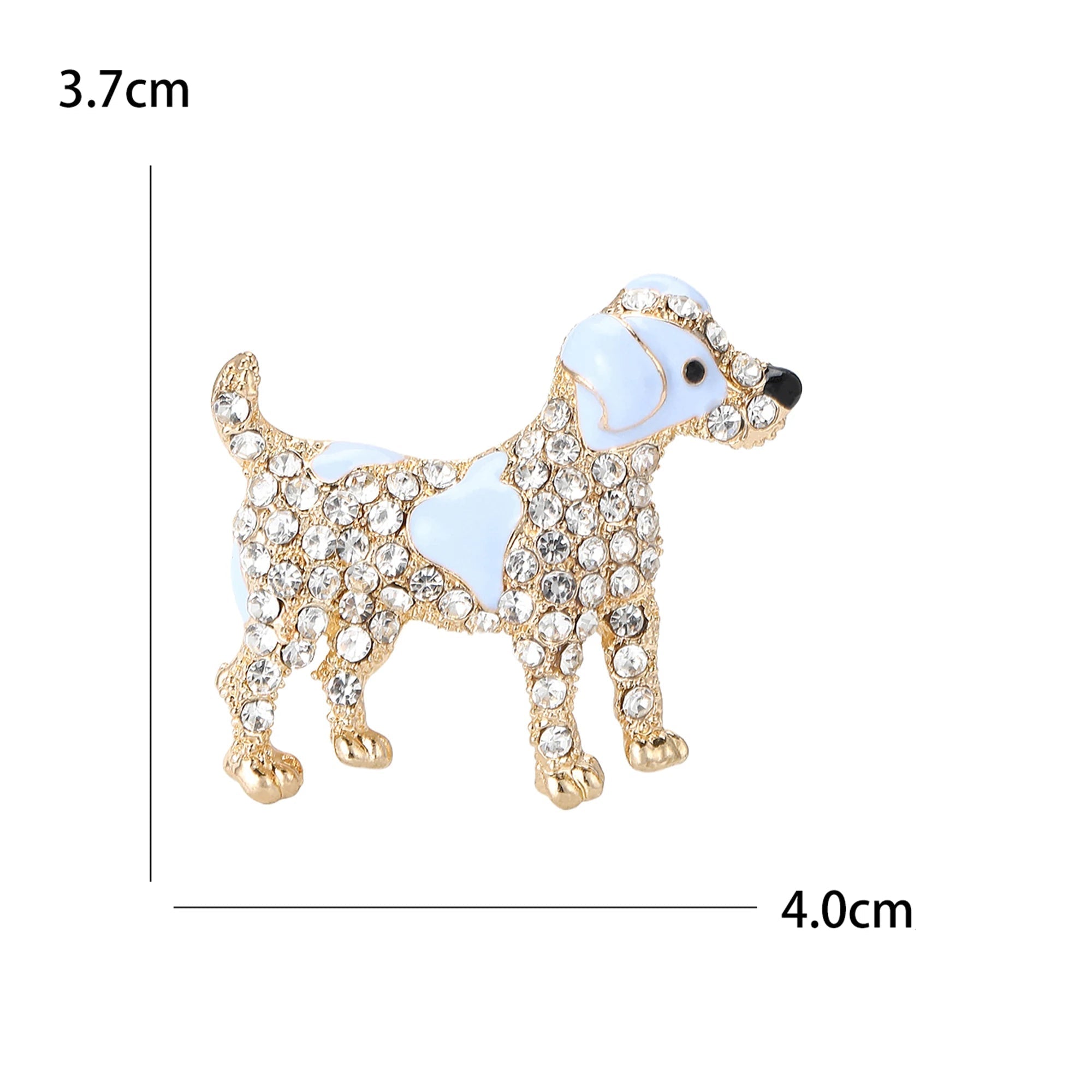 Broches Elegantes de Cachorro com Strass para Mulheres