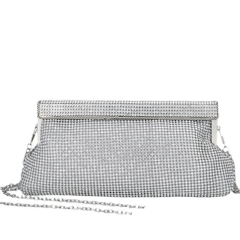 XMESSUN-Diamante Evening Clutch Bag para Mulheres, Bolsa Carteira, Bolsa de Ombro, Crossbody Clip Bag, Cadeia, Festa de Casamento, Marca de Moda, Novo