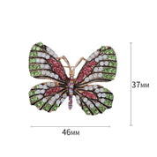 Broche de Borboleta com Strass para Acessórios Elegantes