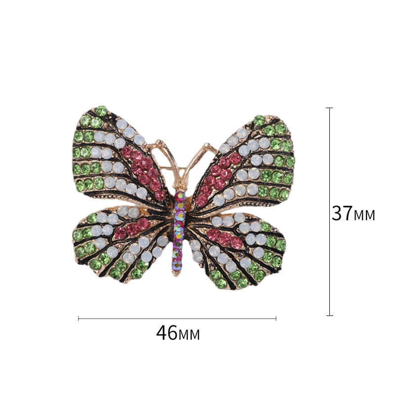 Broche de Borboleta com Strass para Acessórios Elegantes