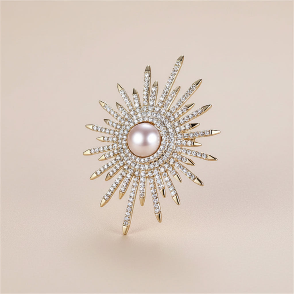 1pc lindo luxo girassol broche retro personalizado pino moda festa romântico jóias acessórios charme presente na moda único
