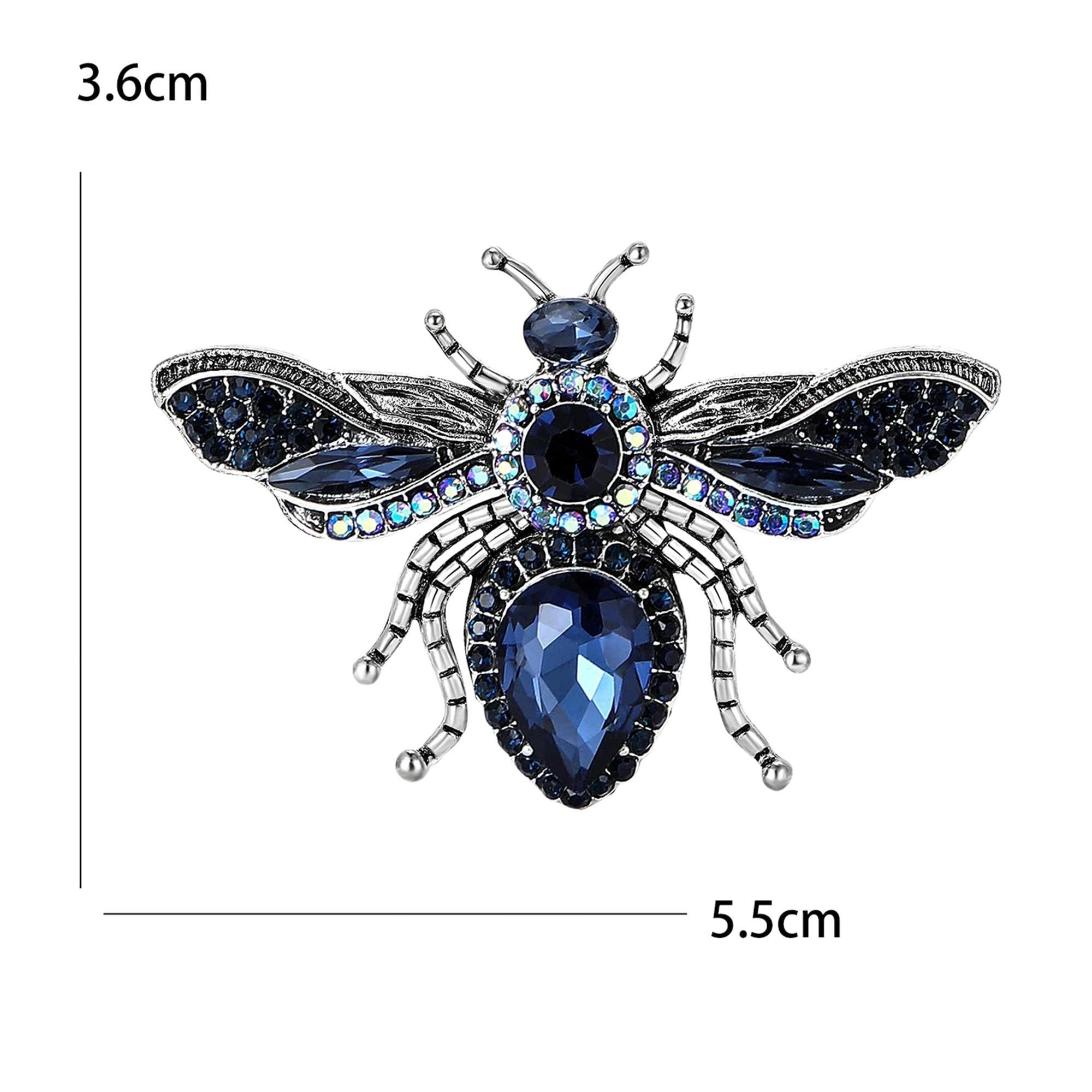 Clássico strass abelha broches para mulheres esmalte bug inseto pinos escritório festa amigo na moda presentes de ano novo jóias acessórios