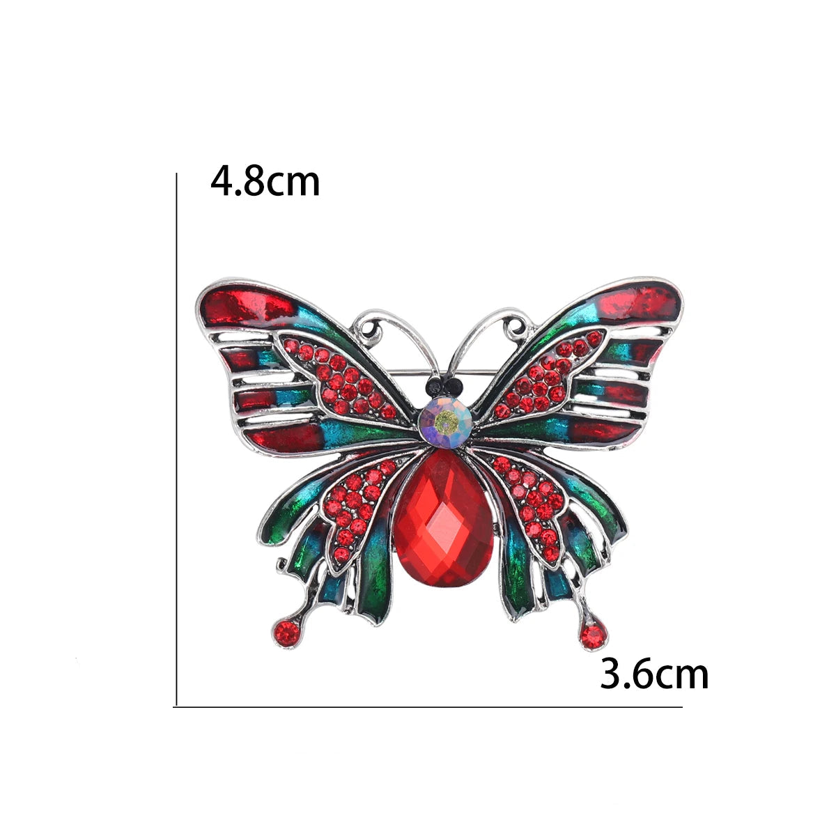 Broche de Borboleta com Strass para Acessórios Elegantes