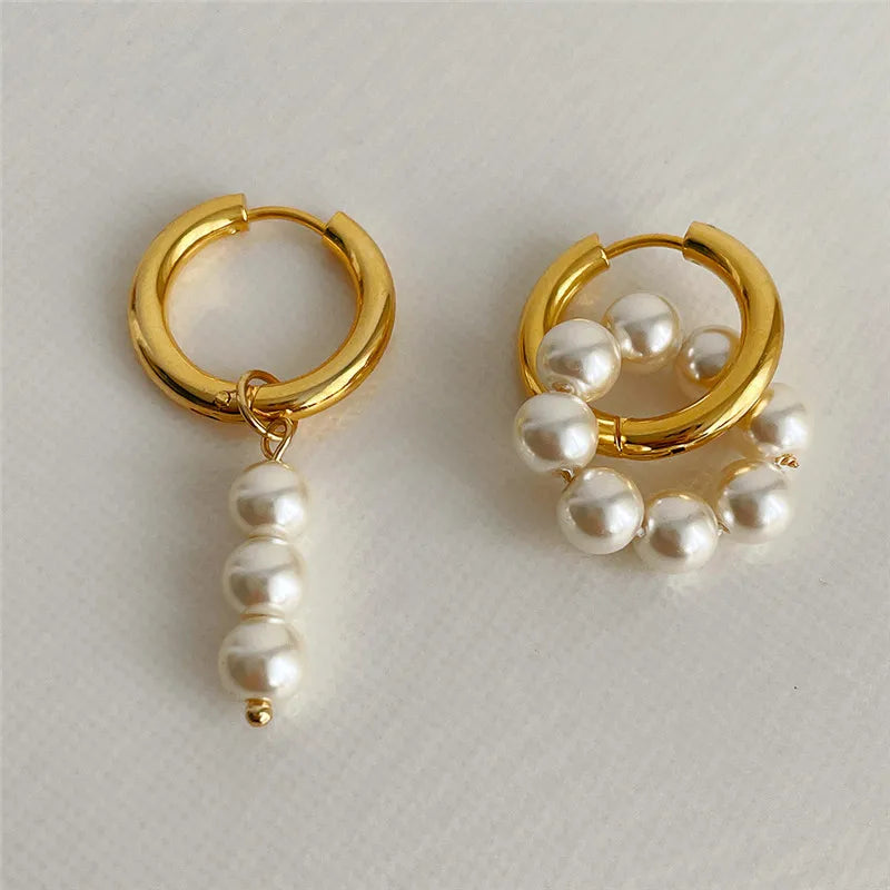 2024 boêmio moda declaração borla pérola círculo hoop brincos para mulheres meninas elegante jóias de casamento presente