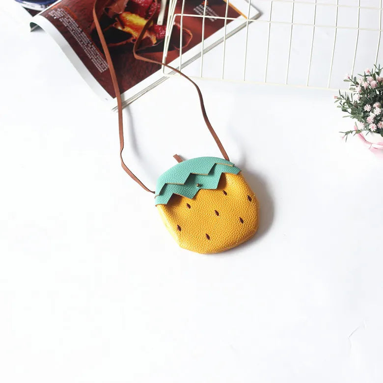 2024 novas meninas saco do mensageiro crianças bonito abóbora fruta padrão saco das crianças bonito ombro único crossbody saco