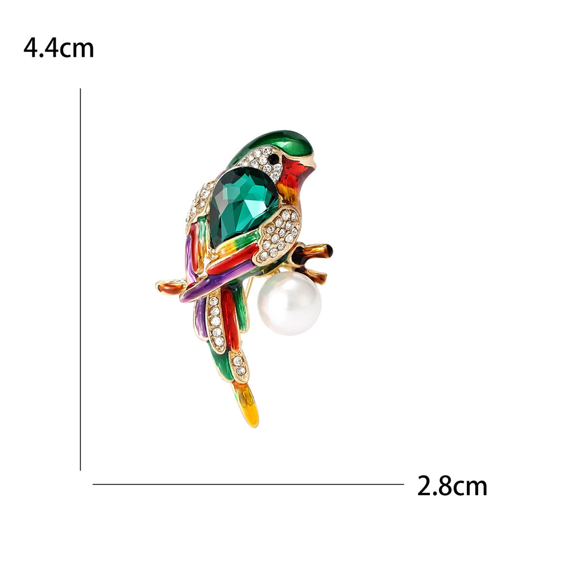 Popular strass pássaros broches para mulheres unisex bonito esmalte animal pinos banquete festa mochila presentes jóias acessórios