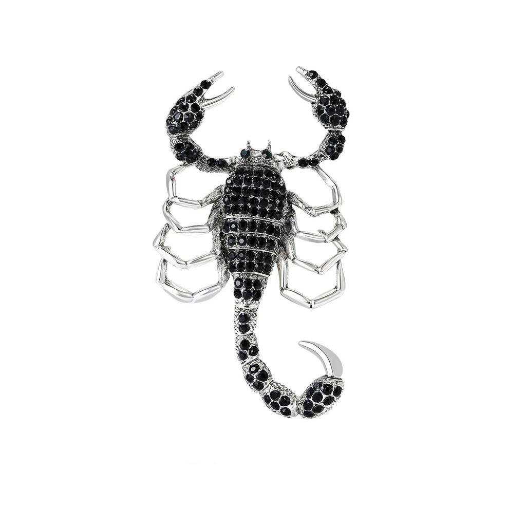 Broche de Escorpião com Strass e Design Sofisticado