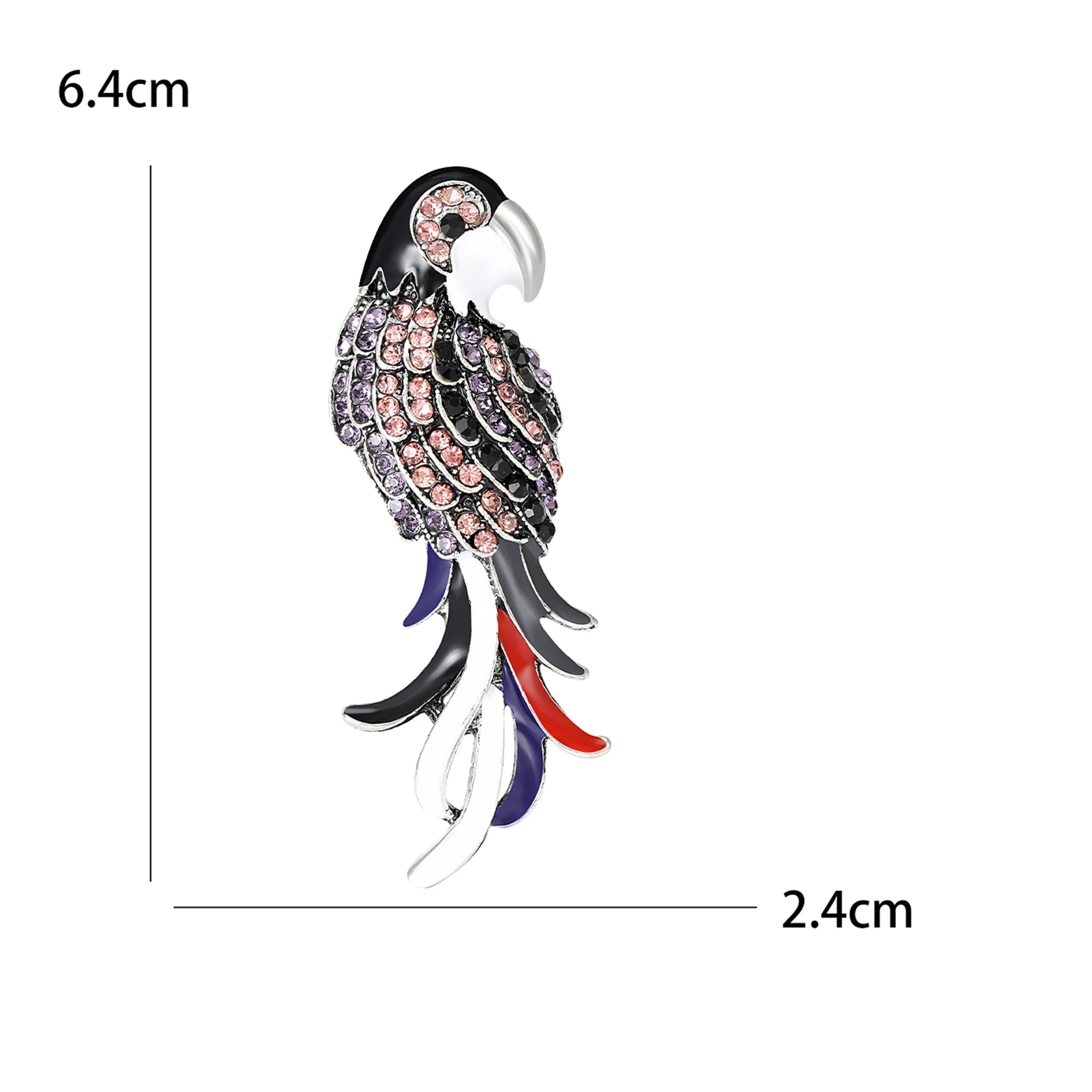 Popular strass pássaros broches para mulheres unisex bonito esmalte animal pinos banquete festa mochila presentes jóias acessórios