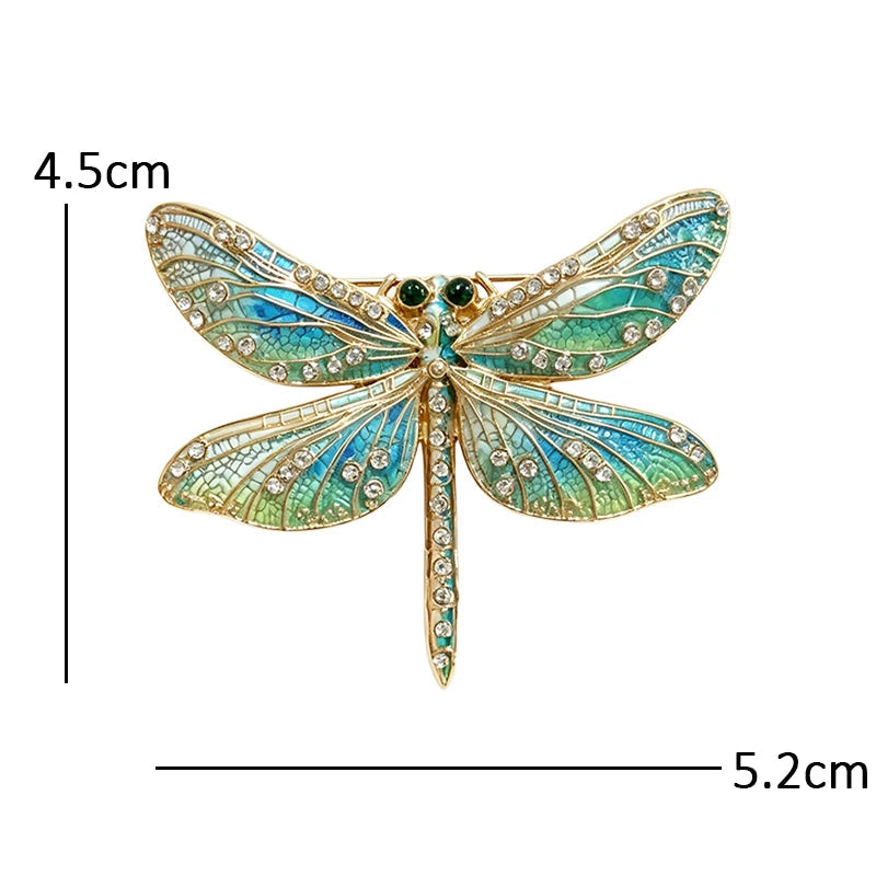 Broche Libélula com Strass e Detalhes Elegantes Feminino