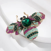 Skeds clássico vintage grande strass abelha broches pinos para mulheres luxo cristal inseto jóias terno roupas broche pino emblemas
