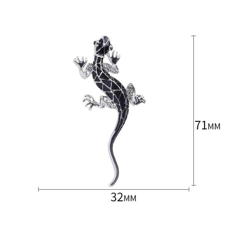 Broche Lagartixa com Strass - Elegância e Estilo