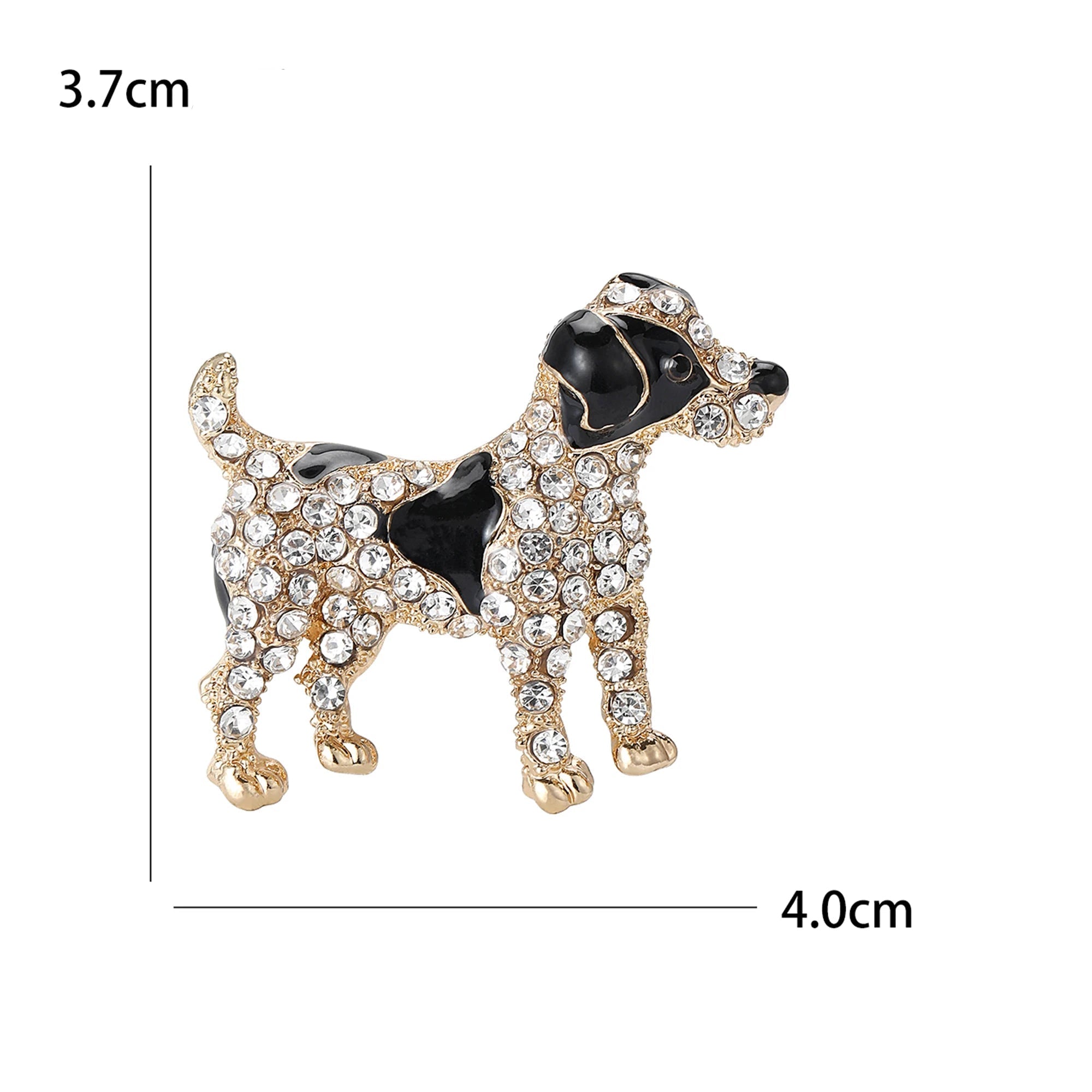 Broches Elegantes de Cachorro com Strass para Mulheres