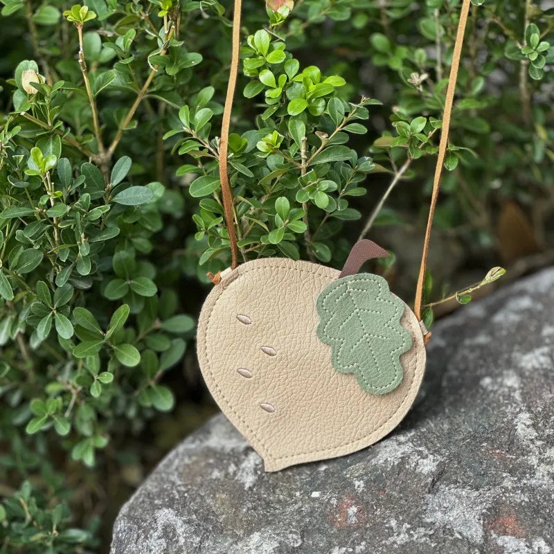 2024 novas meninas saco do mensageiro crianças bonito abóbora fruta padrão saco das crianças bonito ombro único crossbody saco