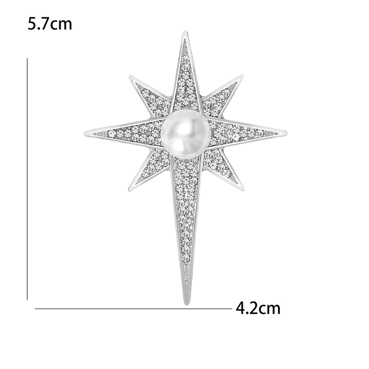 Broche Lua com Strass Design Elegante Feminino