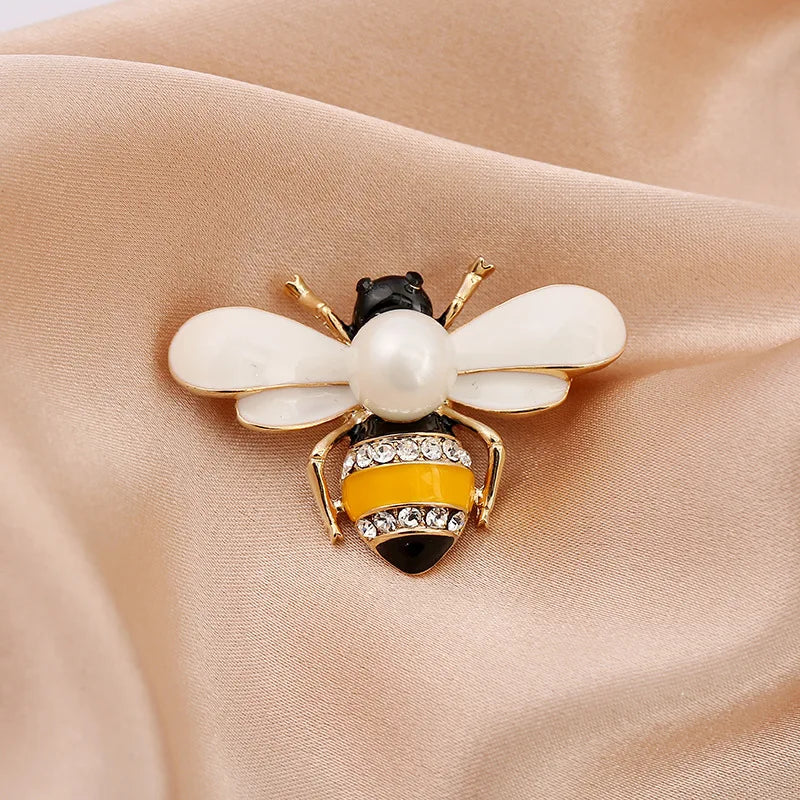 Skeds clássico vintage grande strass abelha broches pinos para mulheres luxo cristal inseto jóias terno roupas broche pino emblemas