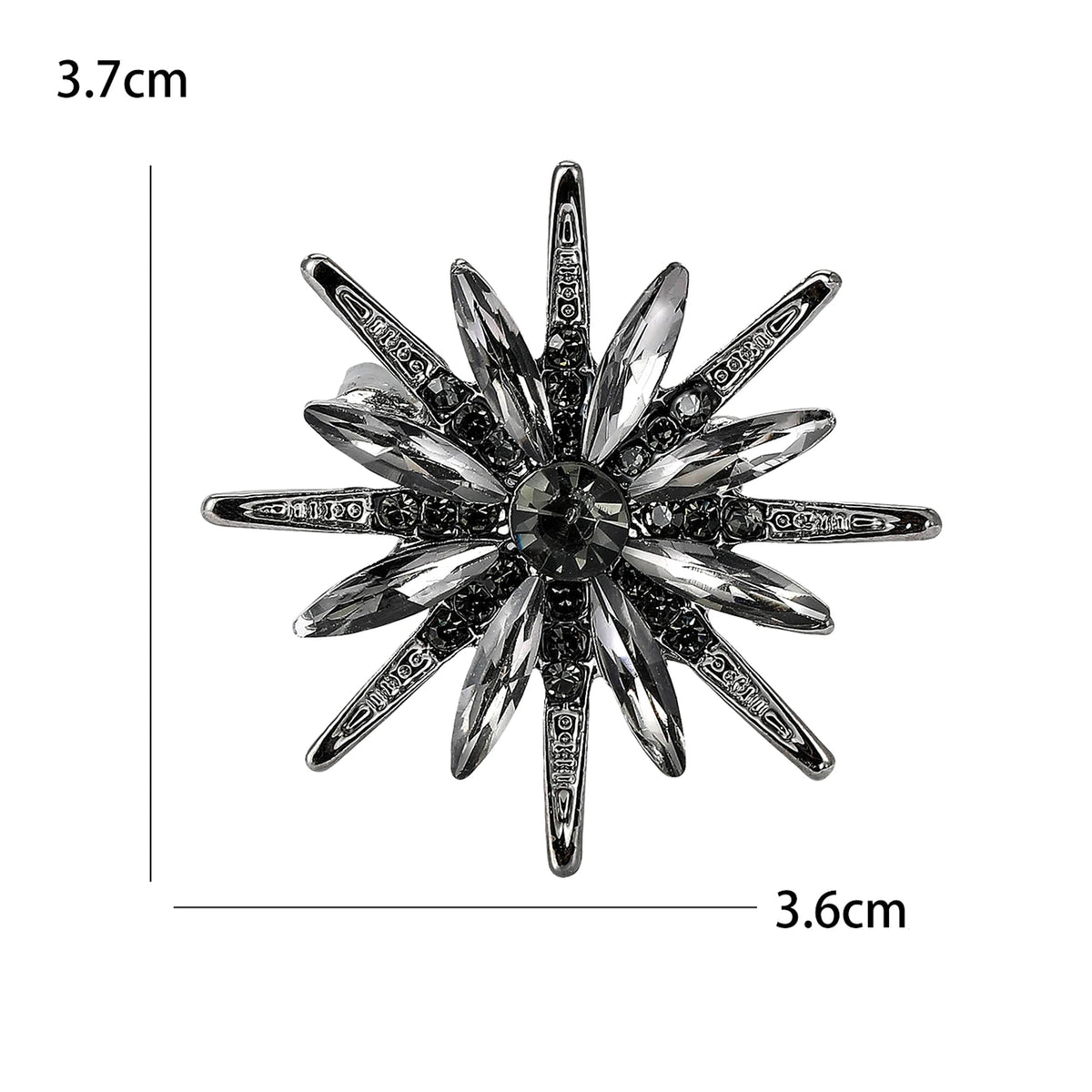 Broche Lua com Strass Design Elegante Feminino