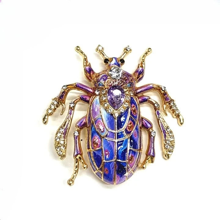 Broche Inseto Esmaltado Colorido com Design Vintage Elegante Feminino