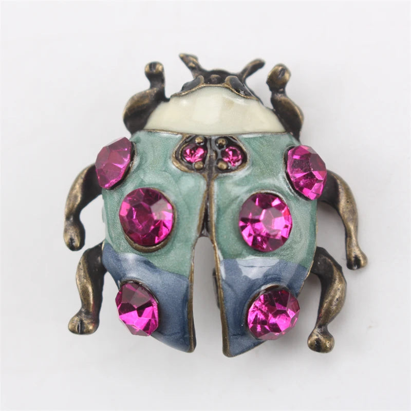 Personalidade criativa dos desenhos animados novo broche moda sete estrelas joaninha senhora corsage pino