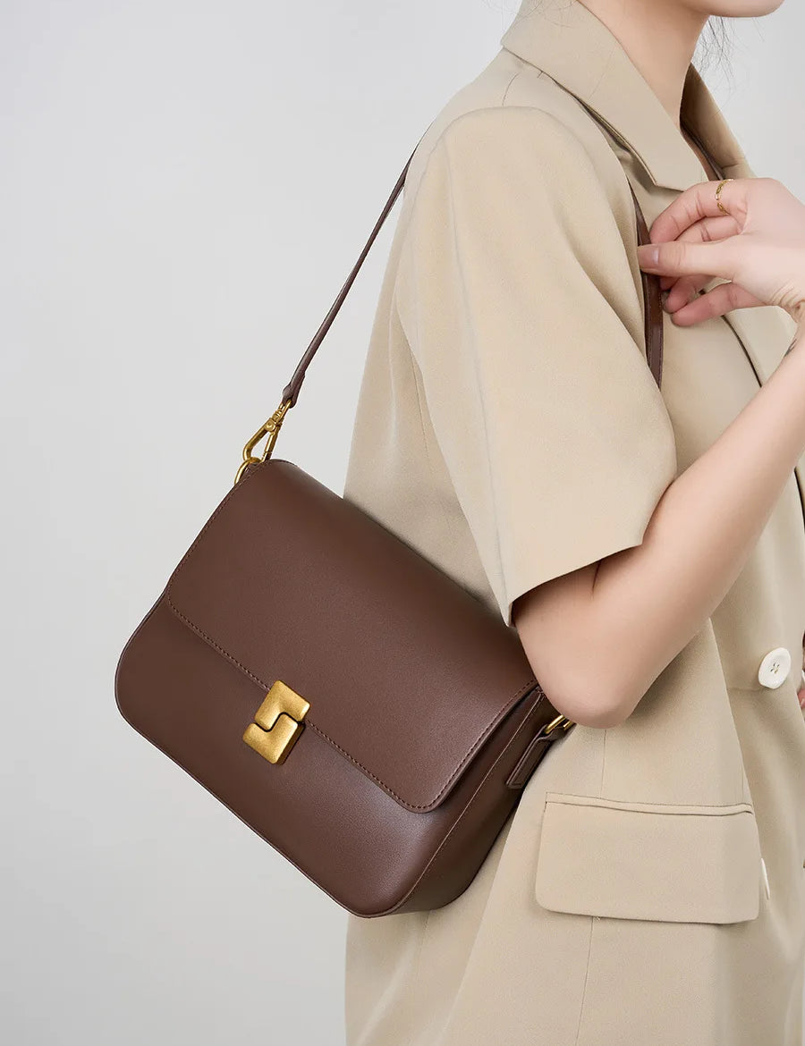 100% couro dividido bolsa de ombro feminina moda pequena praça axila saco de alta qualidade das mulheres commuter crossbody saco