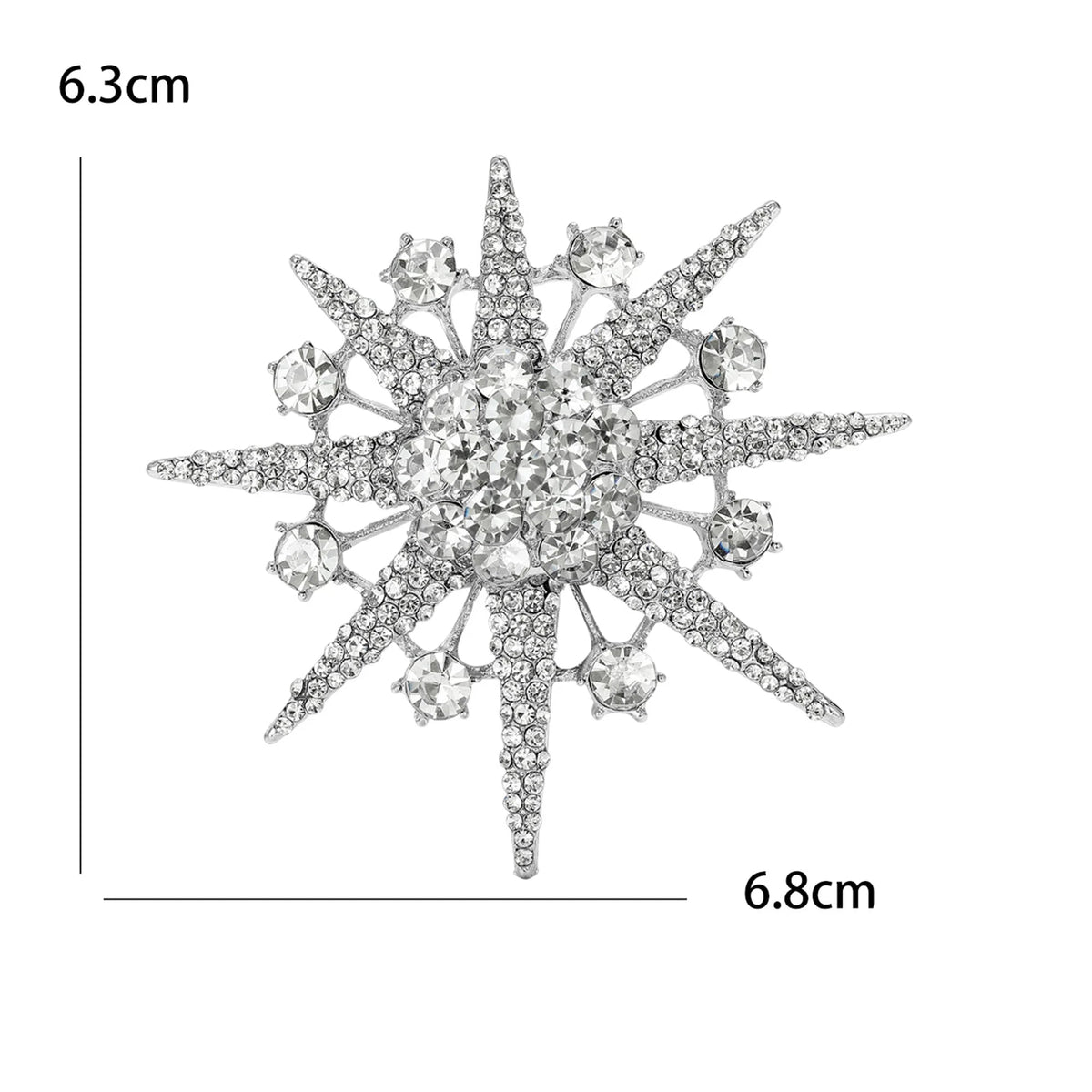 Broche Lua com Strass Design Elegante Feminino