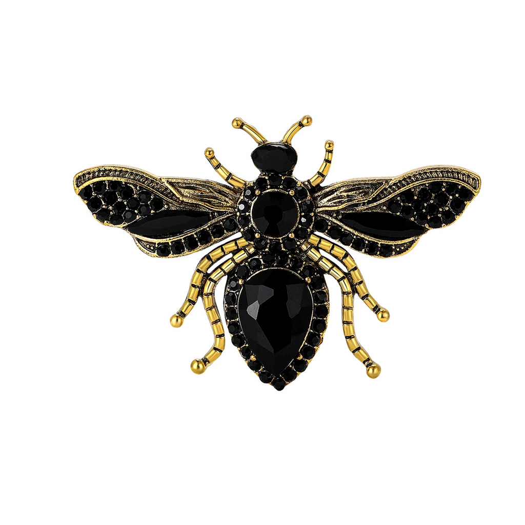 Broche Abelha Imperial com Cristais Multicoloridos