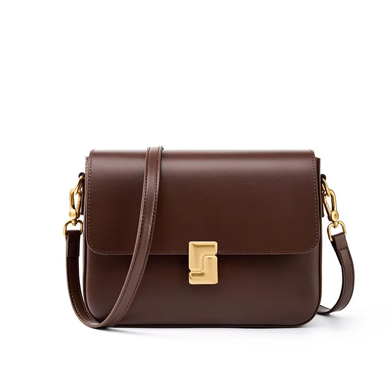 100% couro dividido bolsa de ombro feminina moda pequena praça axila saco de alta qualidade das mulheres commuter crossbody saco