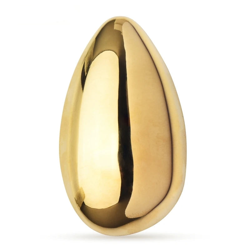 Broches de ovo de aço inoxidável Wuli & baby para mulheres unissex 2 cores lindas broches geométricos para festa e escritório presentes