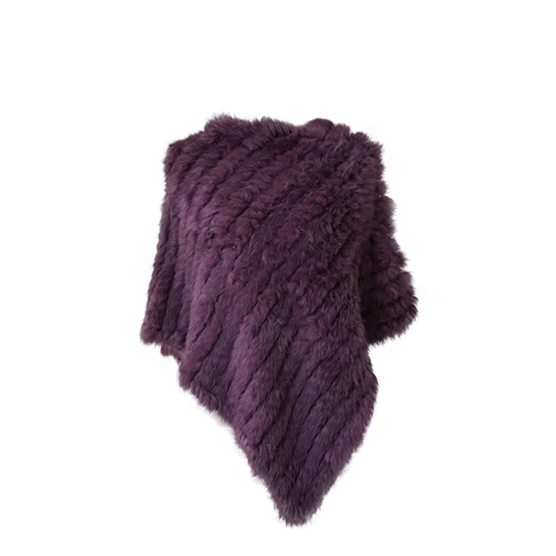 Real pele de coelho de malha natural poncho colete moda envoltório casaco xale senhora cachecol pele natural festa de casamento atacado capa