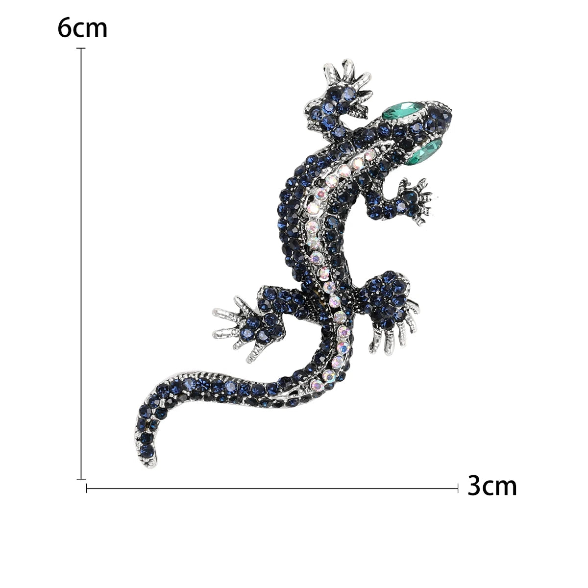 Broche Lagartixa com Strass - Elegância e Estilo