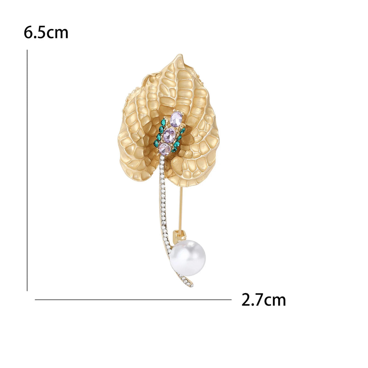 Broche Flores com Strass Elegante Feminino