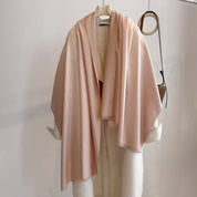 Novo inverno xale cachecóis envoltório 2025 design gradiente cachecol feminino moda quente pashmina femal poncho neckerchief echarpe bandana