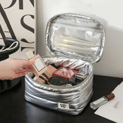 Bolsa de maquiagem de grande capacidade Bolsa de cosméticos Bolsa de higiene pessoal Bolsa de armazenamento portátil Organizador de viagem