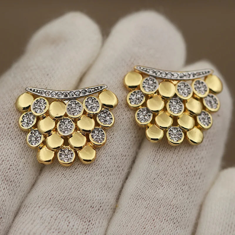 Novo design de visão luxo cristal geométrico brincos para mulheres moda marca jóias delicadas zircônia brincos